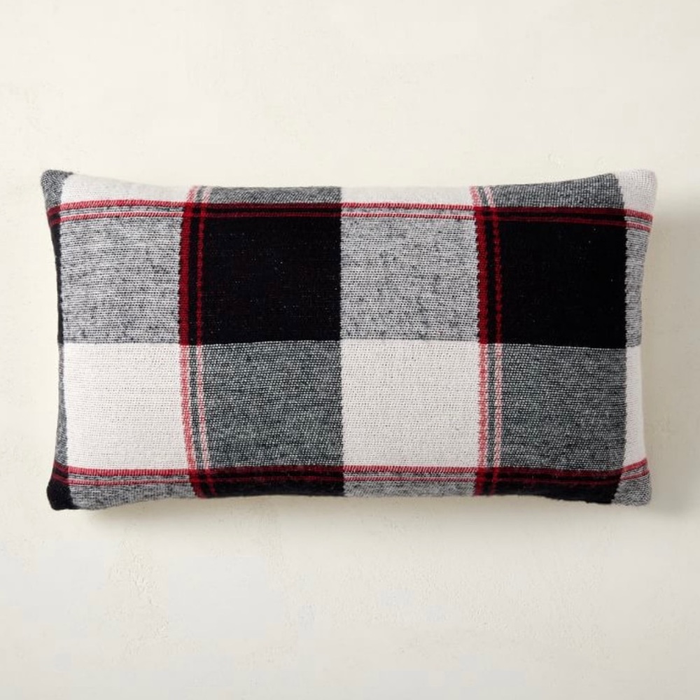 west elm | buffalo plaid pillow cover NWT